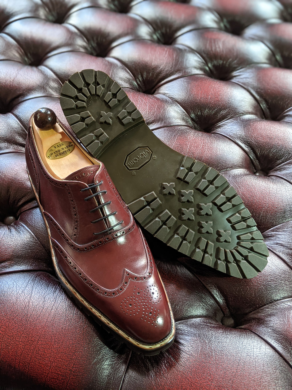 Vass Budapest - Bordeaux Calf, UK 10.5, U last - Ascot Shoes
