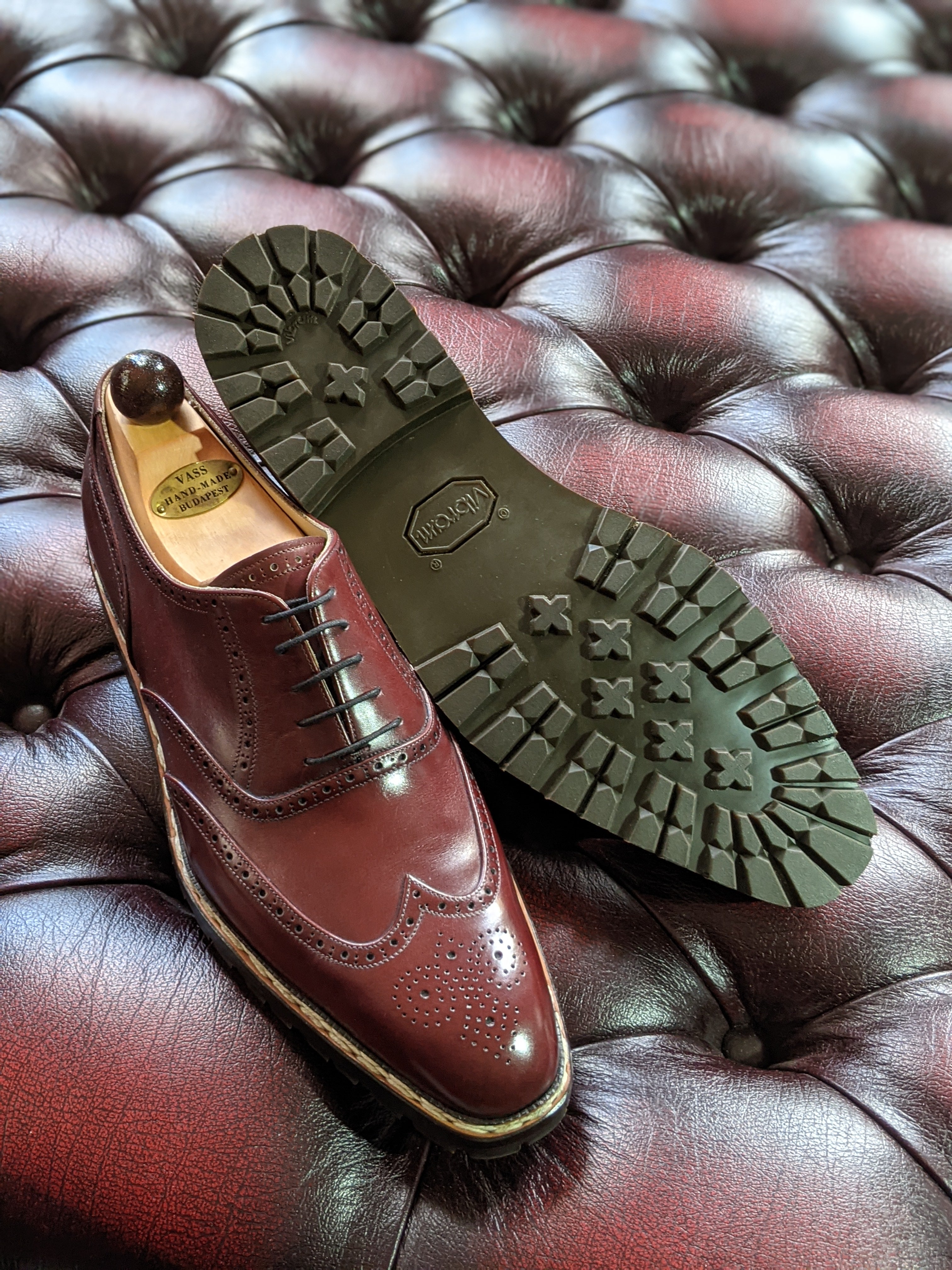 Vass Budapest - Bordeaux Calf, UK 10.5, U last - Ascot Shoes