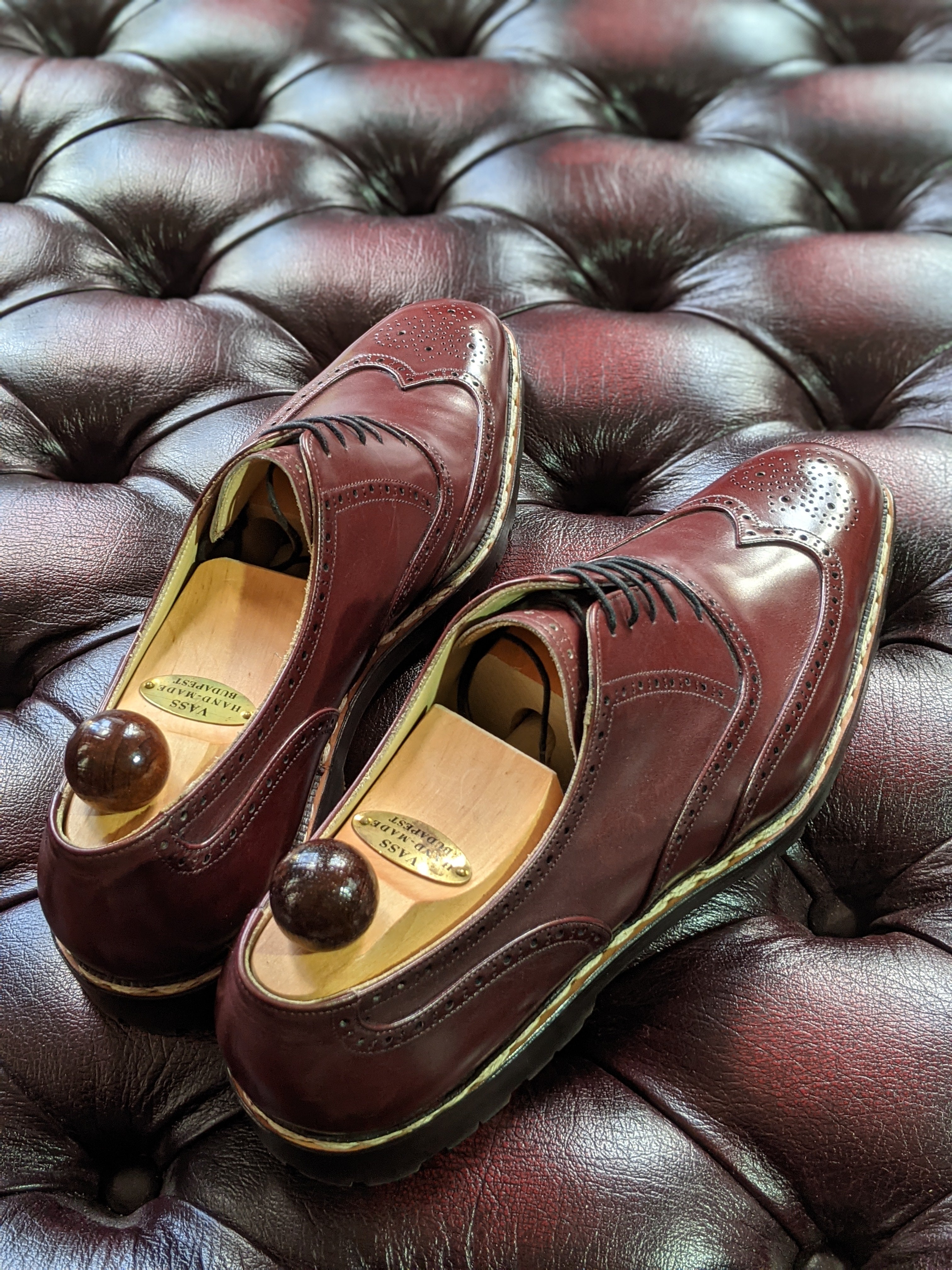Vass Budapest - Bordeaux Calf, UK 10.5, U last - Ascot Shoes