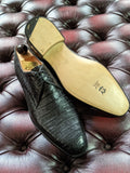 Vass London - Black Caiman, UK 11.5, U last - Ascot Shoes