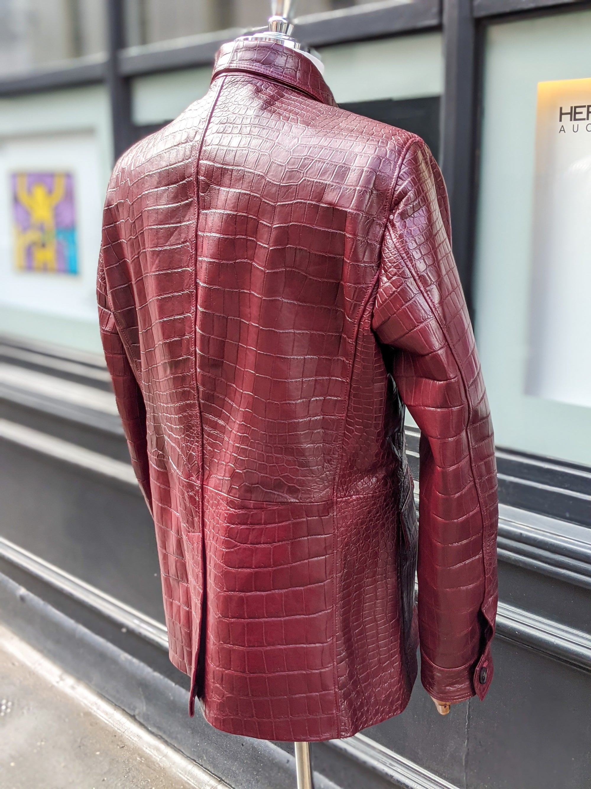 Ascot Safari Jacket - Bordeaux Crocodile - Ascot Shoes