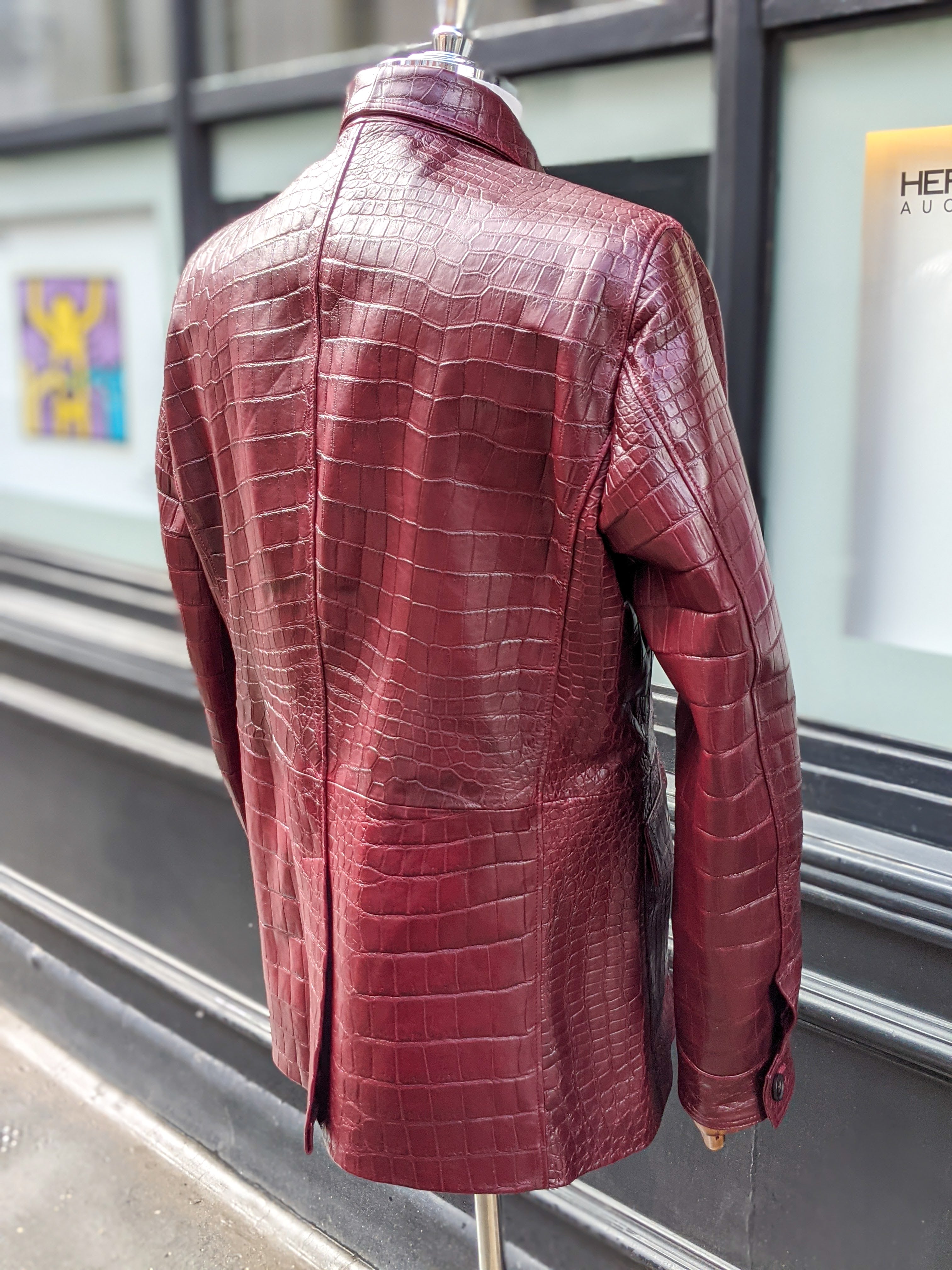 Ascot Safari Jacket - Bordeaux Crocodile - Ascot Shoes