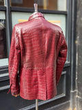 Ascot Safari Jacket - Cherry Red Crocodile - Ascot Shoes