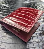 Wallet - Burgundy Alligator - Ascot Shoes