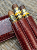 Bespoke Cigar Case - Bordeaux Crocodile - Ascot Shoes