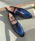 Ascot Sinatra - Blue Alligator & Navy Calf - Ascot Shoes