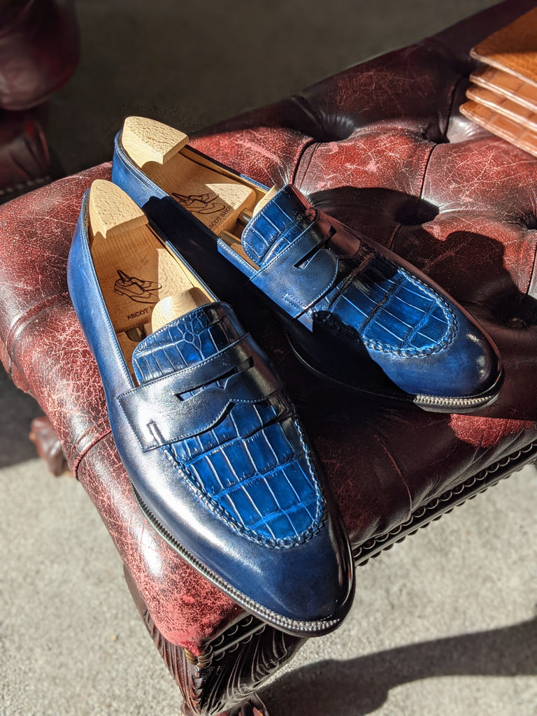 Blue Loafers for Andre - Ascot Shoes