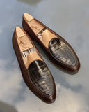 Belgian Loafer - Brown Alligator & Calf - Ascot Shoes