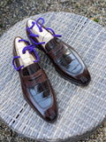 Ascot Sinatra - Brown Crocodile & Brown Calf - Ascot Shoes
