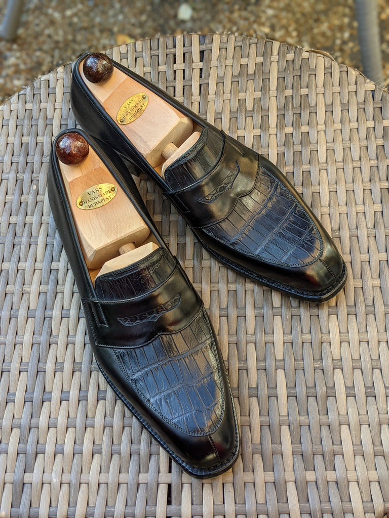 Vass Loafer - Black combination, UK 10, K last - Ascot Shoes