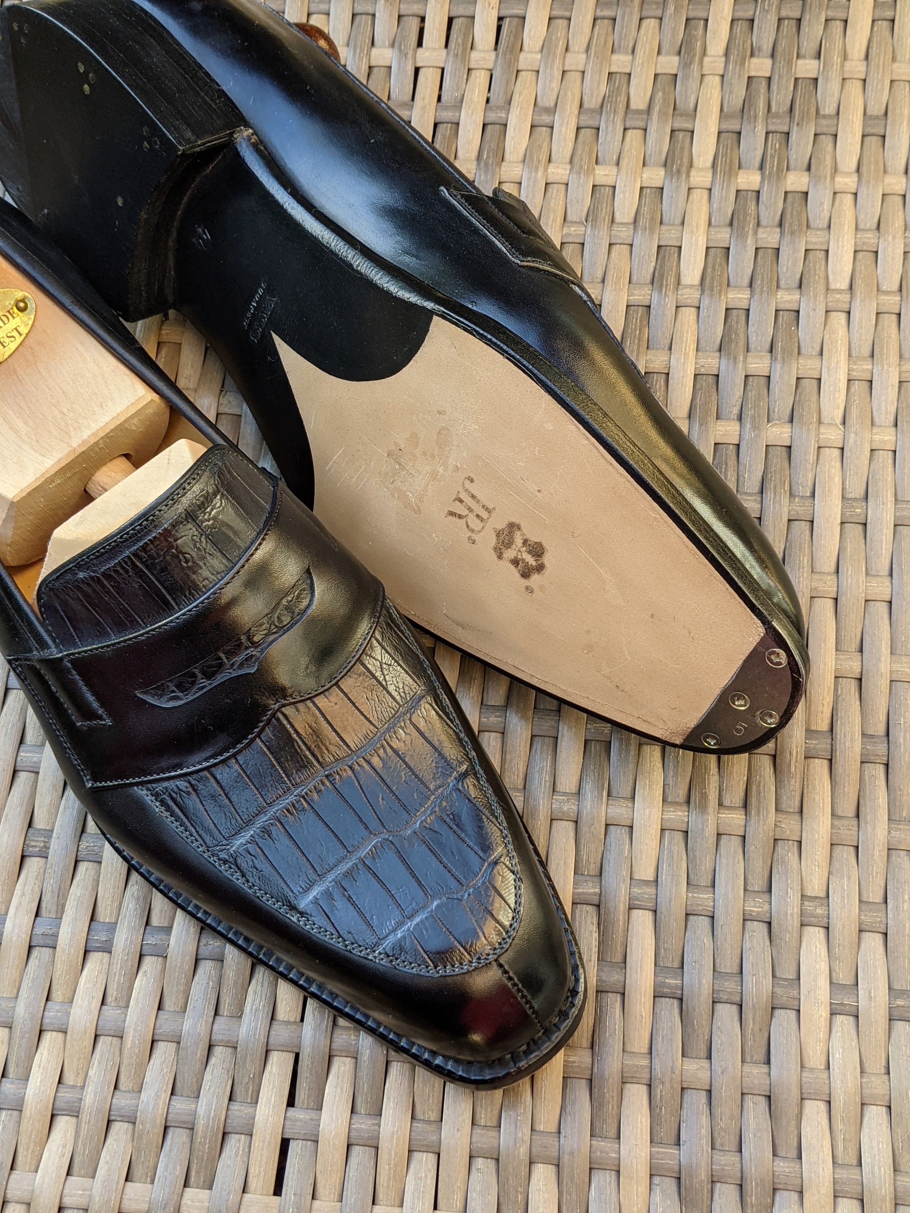 Vass Loafer - Black combination, UK 10, K last - Ascot Shoes