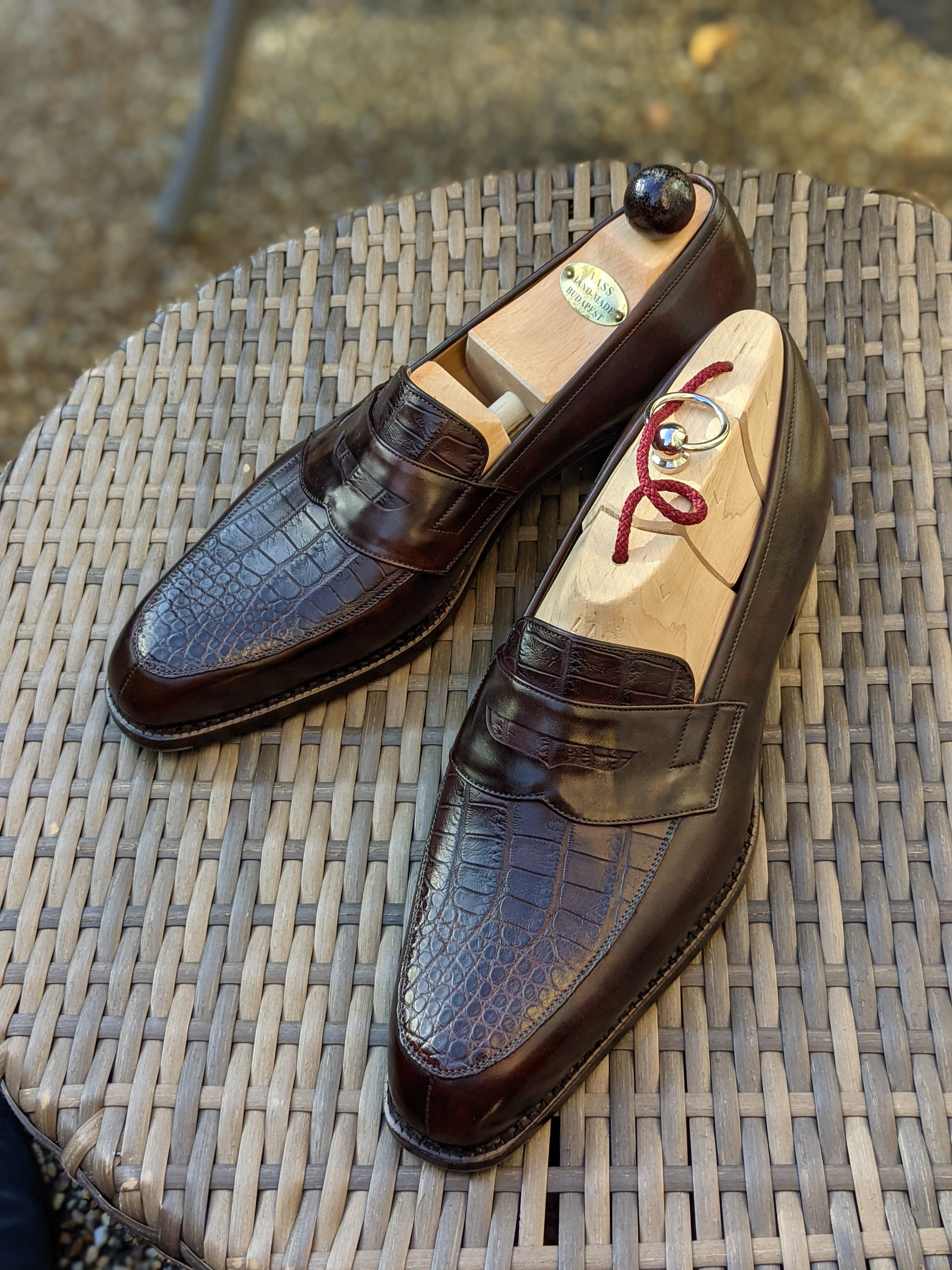 Vass Loafer - Brown Crocodile & Brown Museum, UK 10, U last - Ascot Shoes