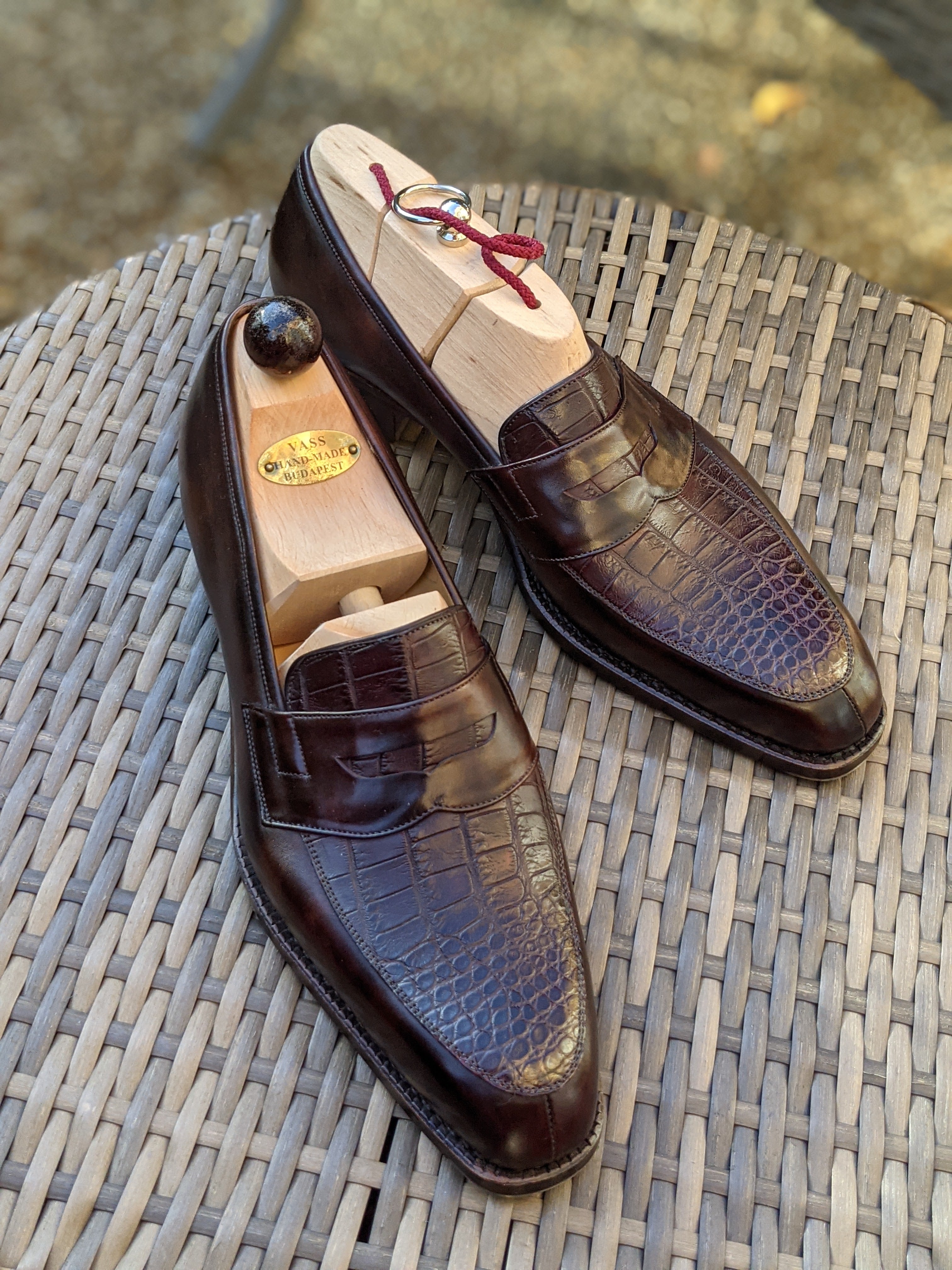 Vass Loafer - Brown Crocodile & Brown Museum, UK 10, U last - Ascot Shoes