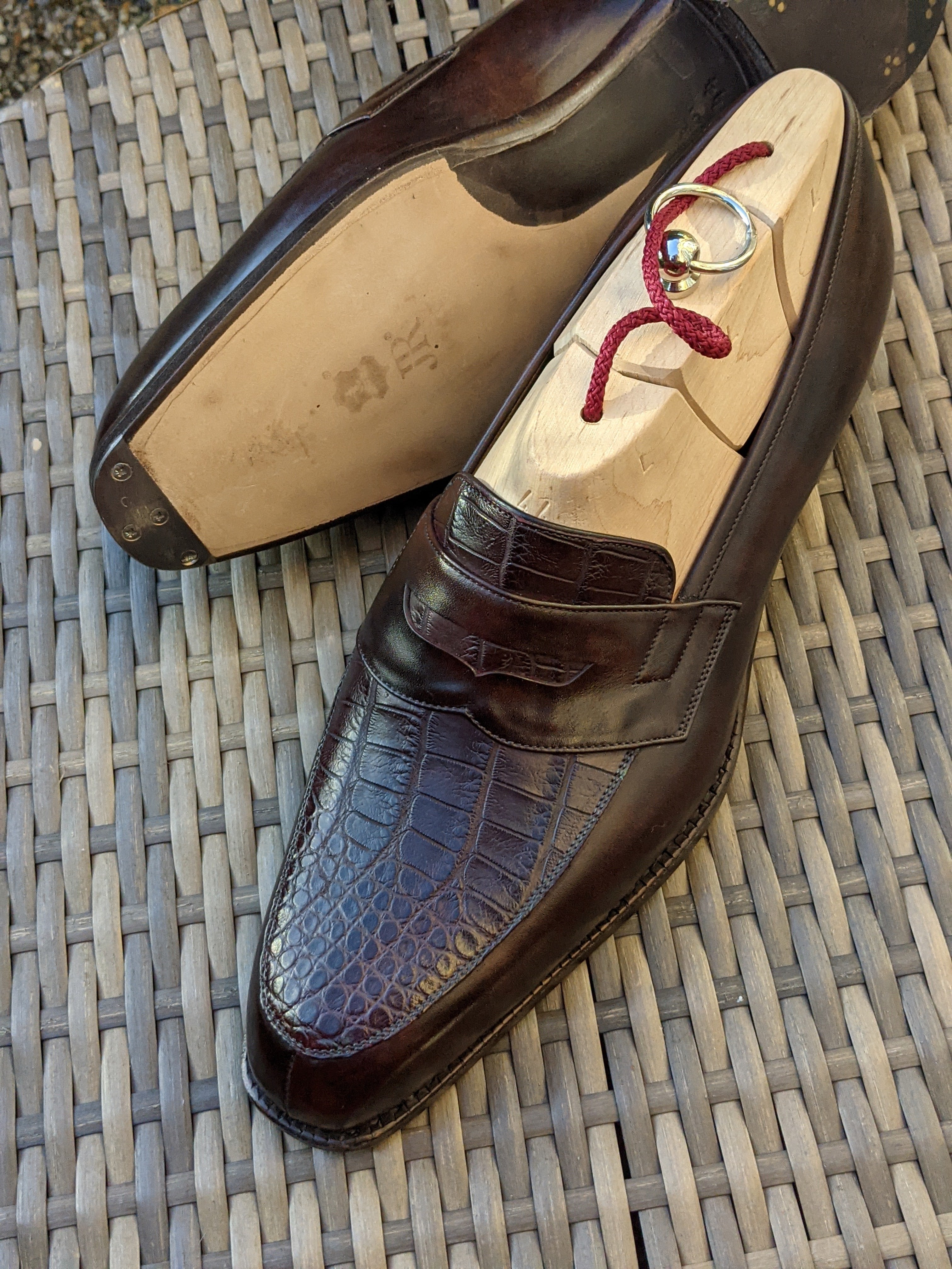 Vass Loafer - Brown Crocodile & Brown Museum, UK 10, U last - Ascot Shoes