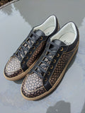Ascot Sneakers - Gold & Black Python - EU 44/ UK 10/ US 11 - Ascot Shoes