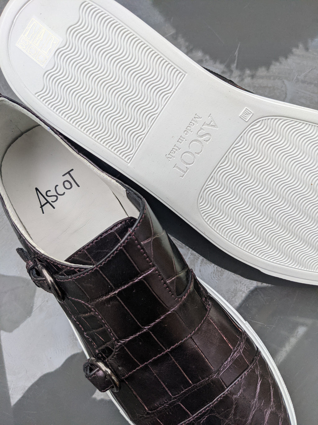 Ascot DM Sneakers - Metallic Purple Alligator - EU 43.5/ UK 9.5/ US 10.5 - Ascot Shoes