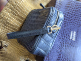 Clutch Bag - Blue Crocodile - Ascot Shoes