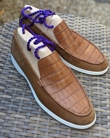 Ascot Cannes - Tan Crocodile