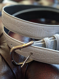 Bespoke Belt - White Nile Crocodile - Ascot Shoes