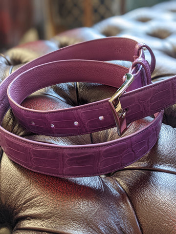 Bespoke Belt - Purple Nile Crocodile