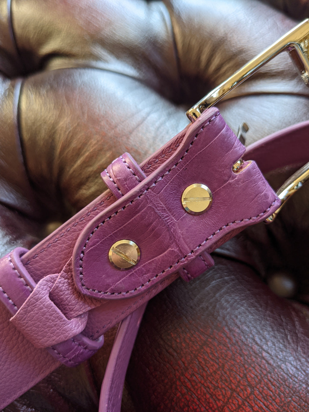 Bespoke Belt - Purple Nile Crocodile - Ascot Shoes