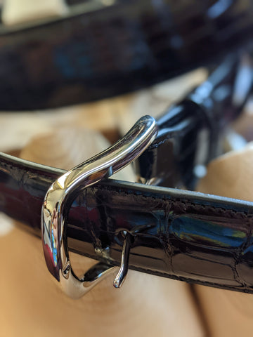 Bespoke Belt - Black Crocodile