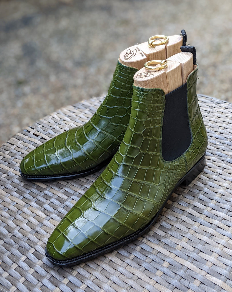 Ascot Chelsea Boots - Emerald Green - Ascot Shoes