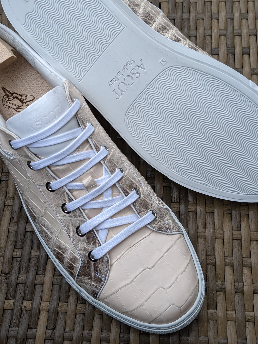 Ascot Sneakers - Himalayan Alligator - Ascot Shoes