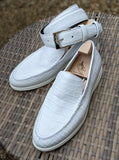 Ascot Cannes - Pure White Crocodile - Ascot Shoes