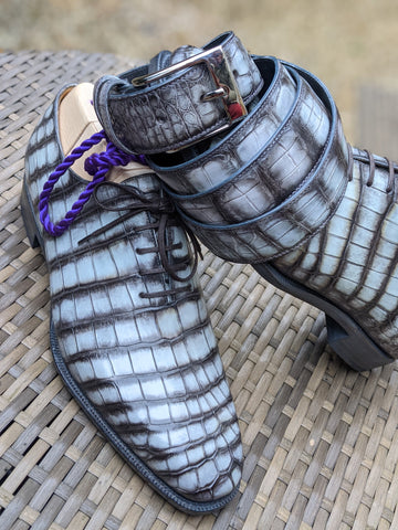Bespoke Belt -  Zebra Patina