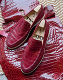 Ascot Cannes - Burgundy Crocodile - Ascot Shoes