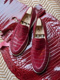 Ascot Cannes - Burgundy Crocodile - Ascot Shoes