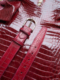 Bespoke Belt - Burgundy Crocodile - Ascot Shoes