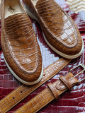 Ascot Cannes - Cognac Crocodile - Ascot Shoes