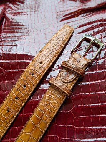 Bespoke Belt -  Cognac Crocodile