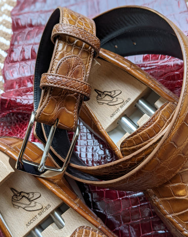 Bespoke Belt -  Cognac Crocodile