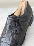 Ascot Pent - Grey Crocodile - Ascot Shoes