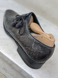 Ascot Pent - Grey Crocodile - Ascot Shoes