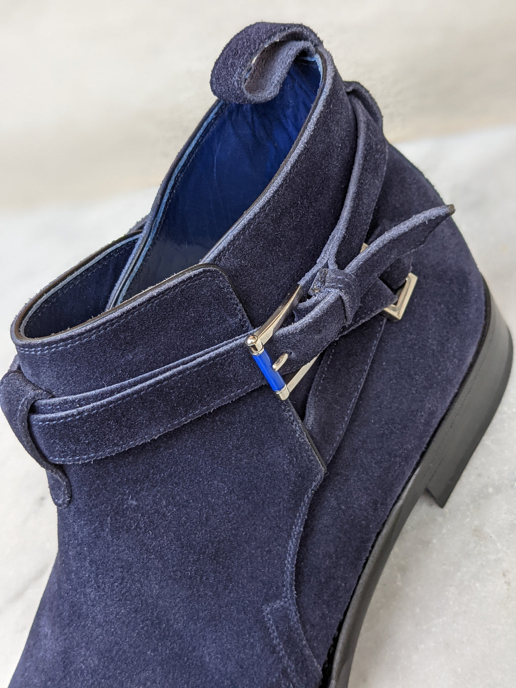 Ascot Vienna - Blue Suede - Ascot Shoes