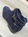 Ascot Vienna - Blue Suede - Ascot Shoes