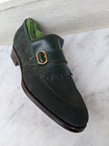 Ascot Caddy - Dark Green Suede & Calf - Ascot Shoes