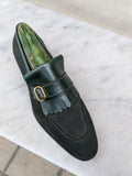Ascot Caddy - Dark Green Suede & Calf - Ascot Shoes