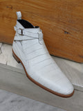 Ascot Modena - White Crocodile - Ascot Shoes