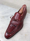 Ascot Bologna - Burgundy Lizard - Ascot Shoes
