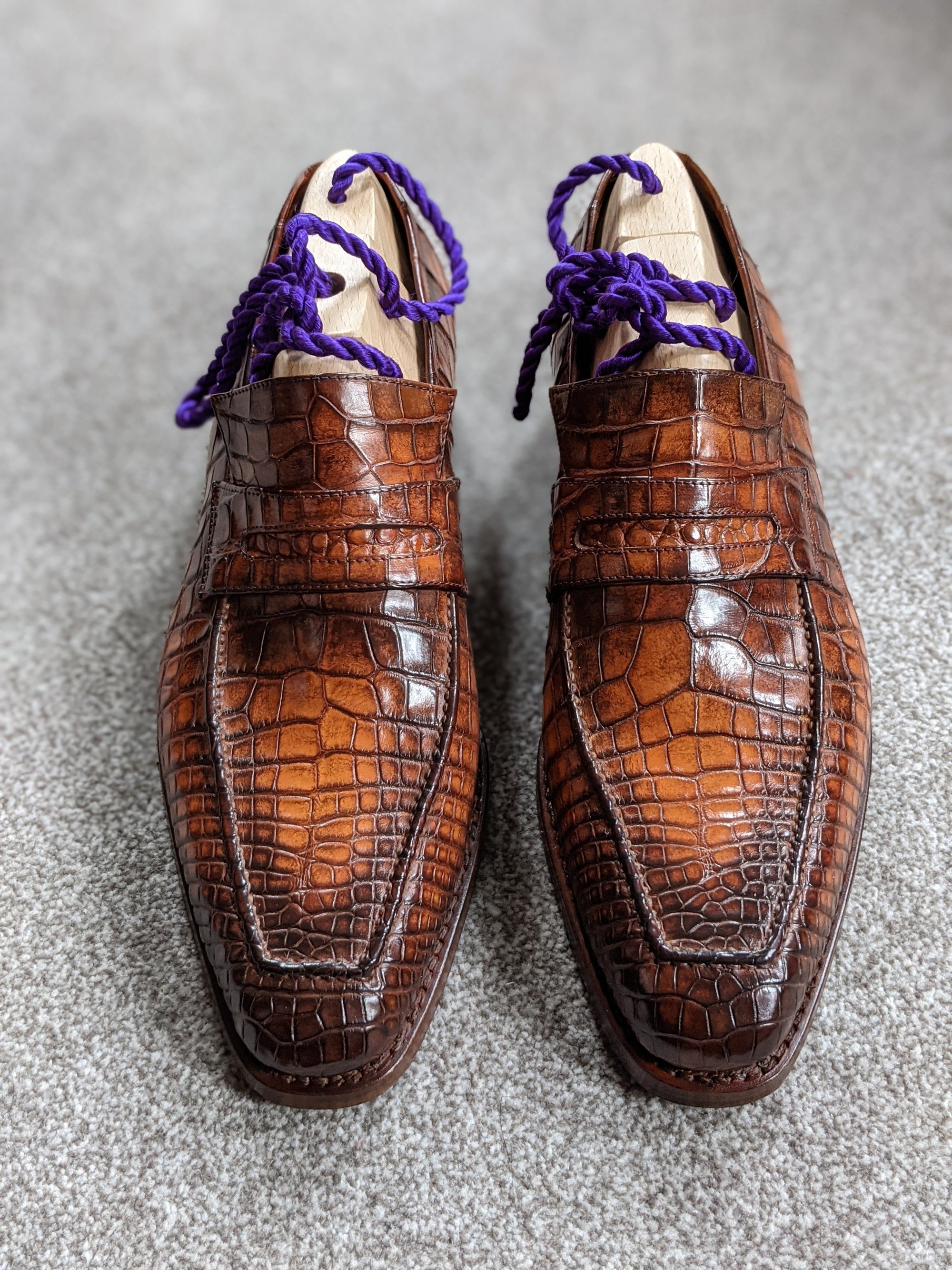 Ascot Ancona - Cognac Crocodile - Ascot Shoes