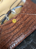 Sunglass Case - Cognac Crocodile - Ascot Shoes