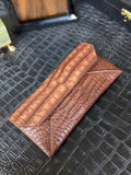 Sunglass Case - Cognac Crocodile - Ascot Shoes
