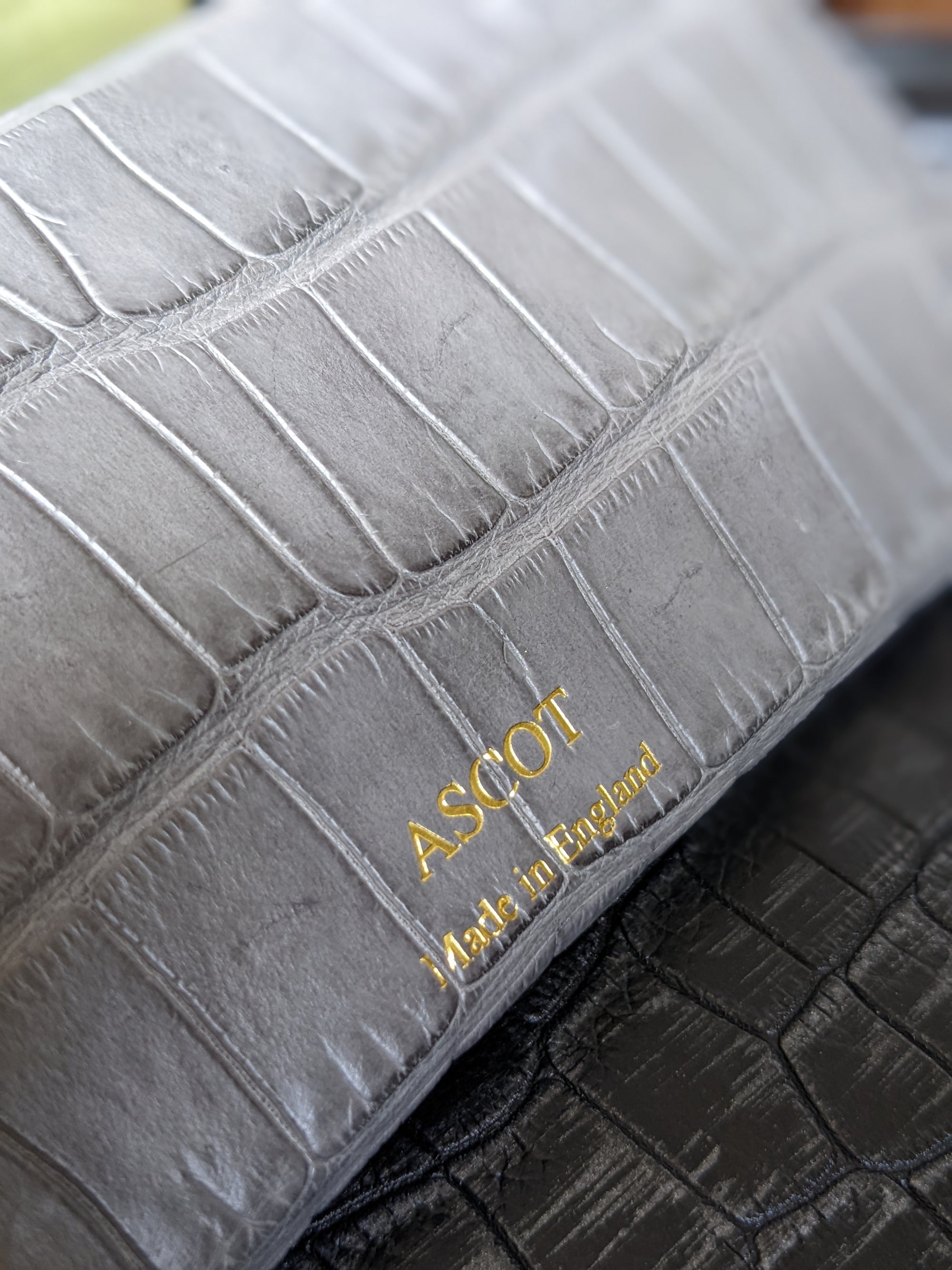 Sunglass Case - Grey Crocodile - Ascot Shoes