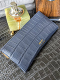 Sunglass Case - Blue Crocodile - Ascot Shoes