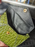 Folding Wallet - Olive Green Alligator - Ascot Shoes